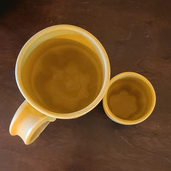 Handmade Coleman Coffee mug with espresso cup ceramic pottery - Picture 3 of 4